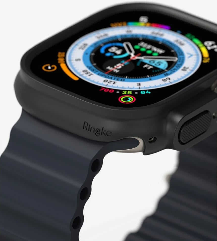 Mbështjellës Ringke Slim për Apple Watch Ultra 1/2 (49mm), 2 copë, Transparent dhe Mat Zi