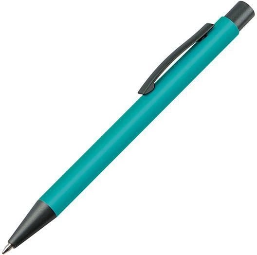 Stilolaps plastik MACMA me klip metalik, H14xØ1cm, Turquoise