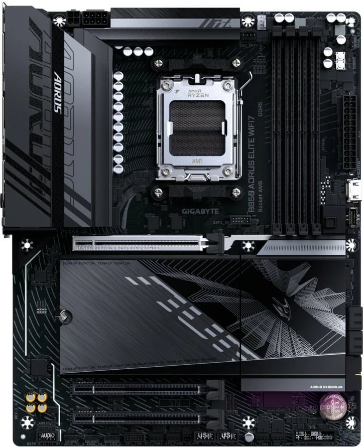 Pllakë amë Gigabyte B850 A ELITE WIFI7, Socket AM5, ATX, DDR5, Wi-Fi 7, e zezë