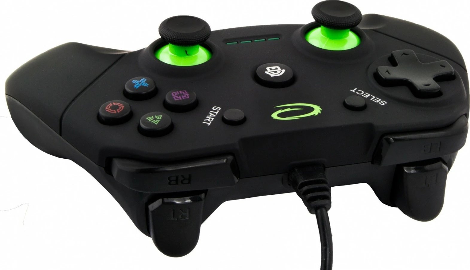 Gamepad Esperanza EGG110K për PC/PS3, me kabllo, i zi/gjelbër