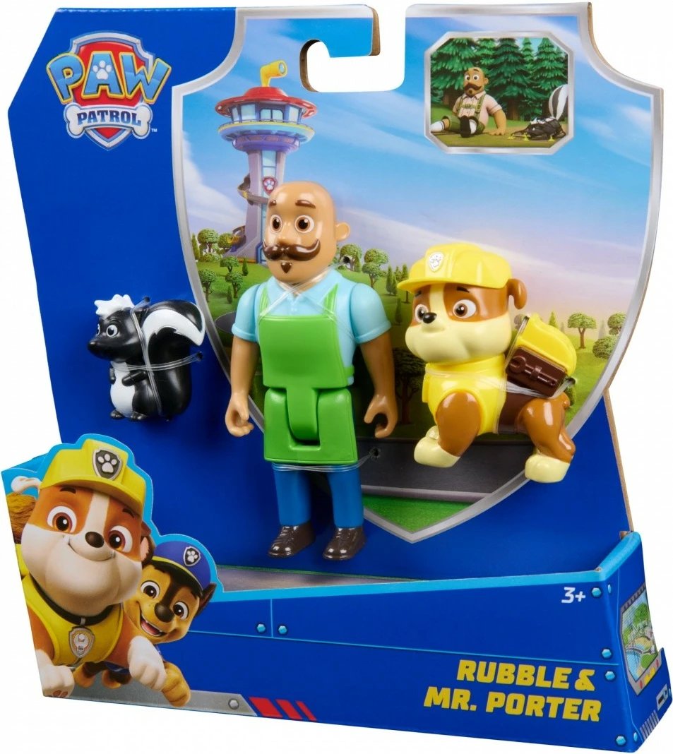 Set figurina Paw Patrol Spin Master Rubble & Mr. Porter, plastikë, për fëmijë