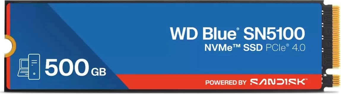SSD WD Blue SN5100, 500 GB, M.2, PCIe 4.0, QLC 3D NAND