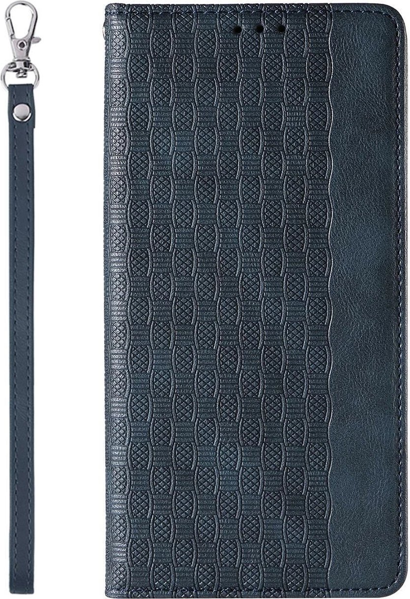 Mbështjellës Hurtel Magnet Strap për iPhone 13 Pro Max, me portofol dhe rrip dore, Kaltër
