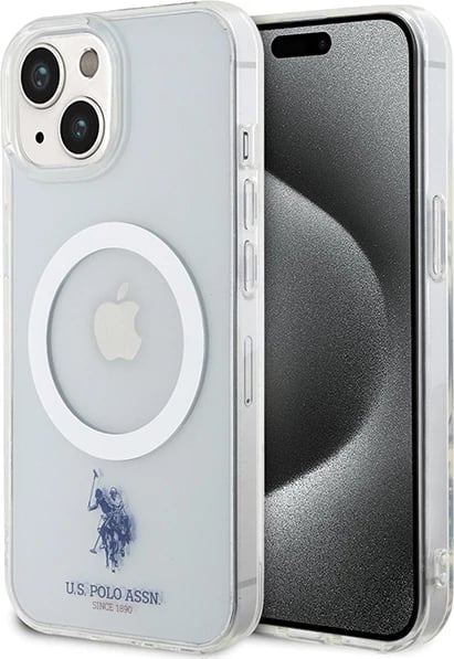 Mbështjellës U.S. Polo Assn. USHMP15SUCIT për iPhone 15 6.1", MagSafe, Transparent