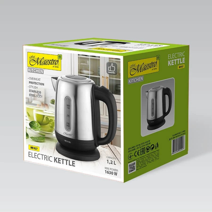 Ibrik elektrik Maestro MR-027, 1.2 L, 1630 W, Çelik, Zi