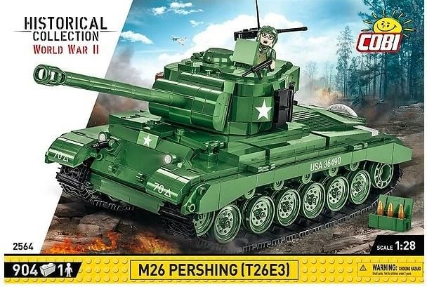 Set lodër ndërtimi Cobi Klocki M26 Pershing T26E3, 904 pjesë, jeshile