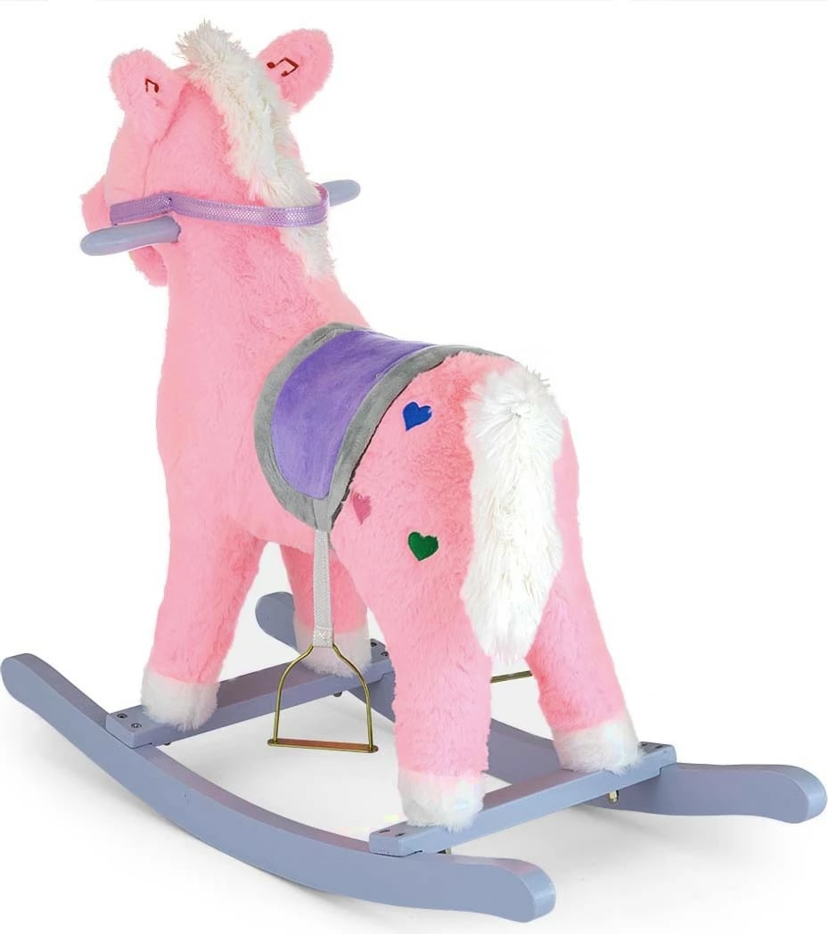 Kalë lëkundës Milly Mally Pink Spotted, 74x58x28 cm, rozë/vjollcë