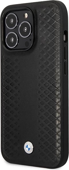 Mbështjellës BMW BMHMP14X22RFGK për iPhone 14 Pro Max 6.7", lëkurë, MagSafe, zi