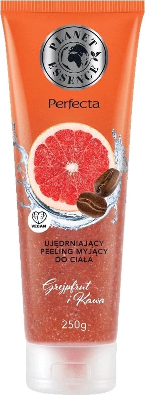 Peeling për trup Perfecta Planet Essence Firming Body Wash Scrub Grapefruit and Coffee për femra, 250ml