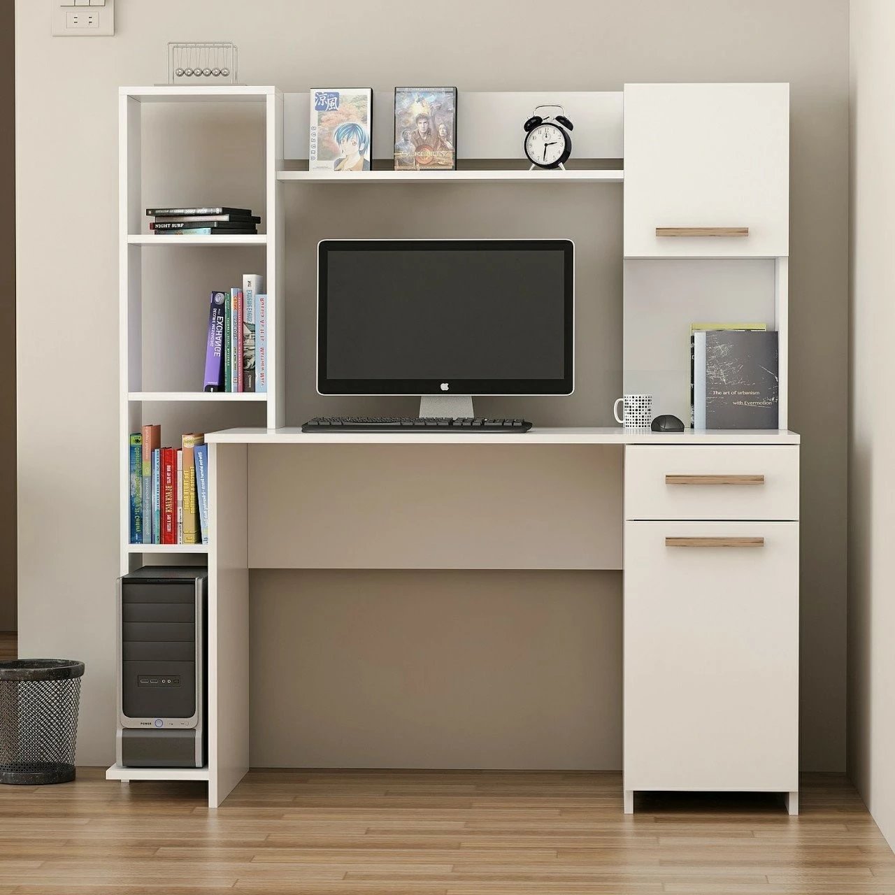 Tavolinë pune për studime Hanah Home, Merry, e bardhë