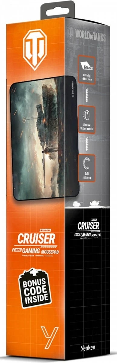 Mauspad YENKEE CRUISER WT47 Limited Edition World of Tanks, 470x350 mm, i zi, dekorativ