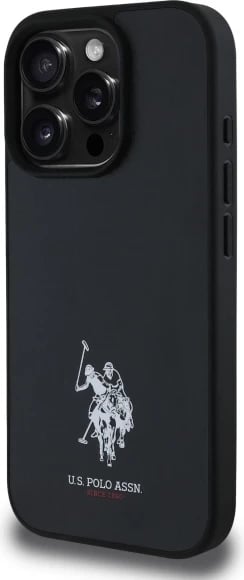 Mbështjellës U.S. Polo Assn. USHCP15XPGEK për iPhone 15 Pro Max 6.7", lëkurë ekologjike, e zezë