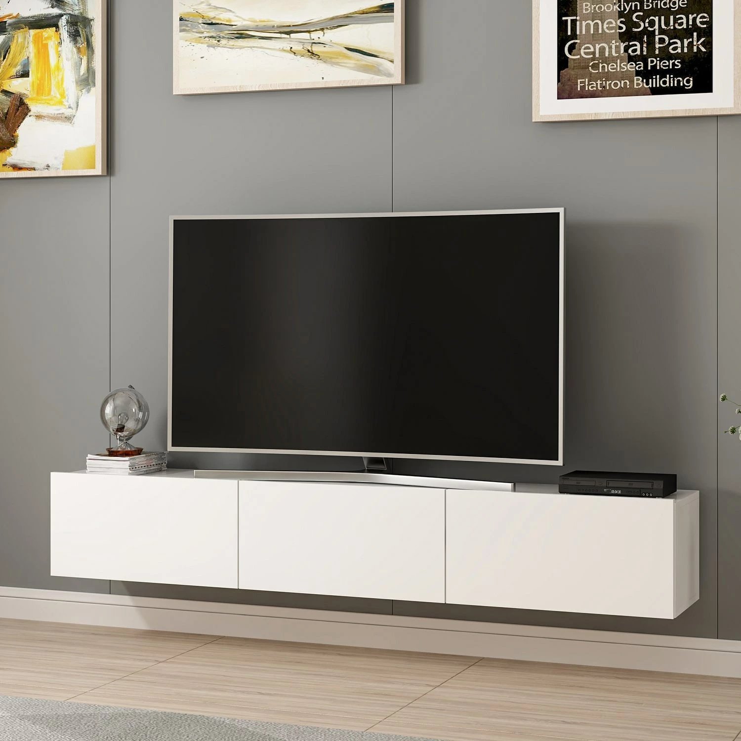 Njësi TV Rigel, ngjyrë e bardhë, Skye Decor