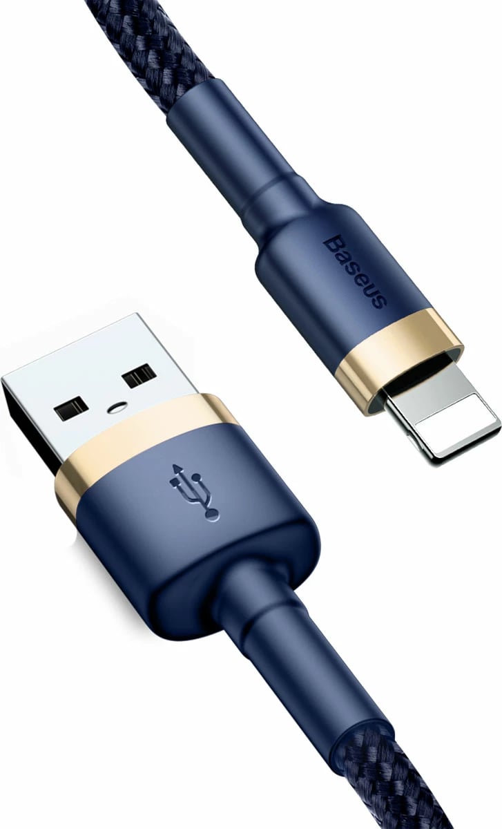 Kabllo Baseus Cafule CALKLF-BV3, USB-A në Lightning, 1m, 2.4A, Blu-Ari