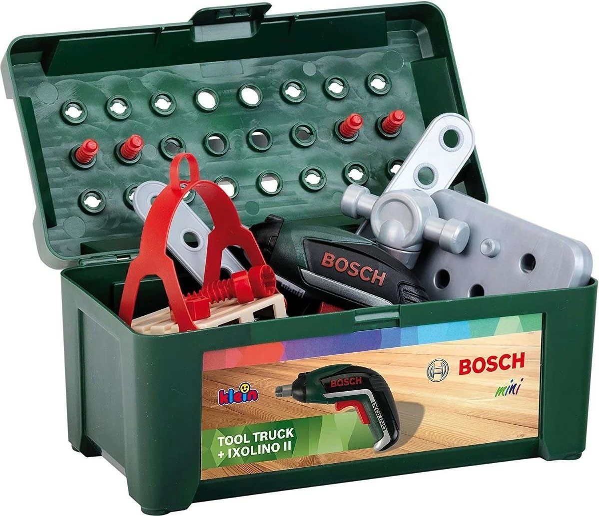 Kamion lodër Klein Bosch Turning Truck, plastikë, për djem, i gjelbër/zi/argjendtë