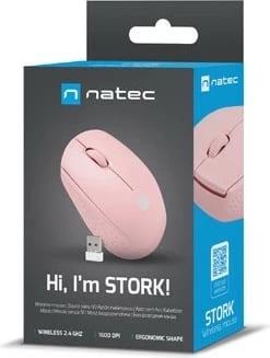 Maus Natec Stork, pa kabllo, rozë