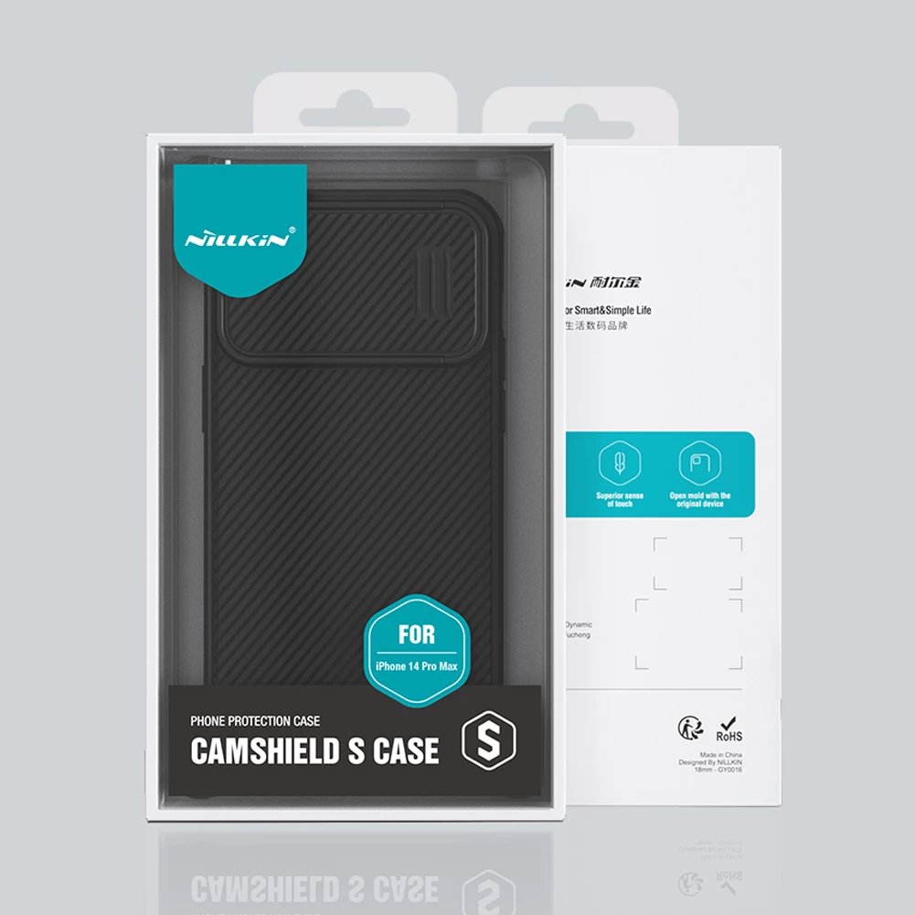 Mbështjellës Nillkin CamShield S Case për iPhone 14 Pro Max, me mbrojtëse kamere, Gjelbër