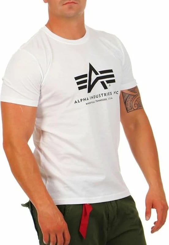 Maicë Alpha Industries për meshkuj, e bardhë