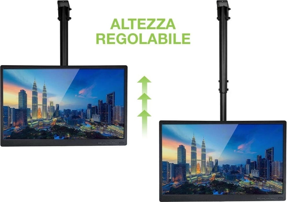 Mbajtëse tavani teleskopike për TV/monitor TECHly ICA-CPLB 922L, 23-42", e zezë