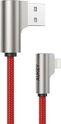 Kabllo AUKEY CB-AL01 Red OEM, Lightning në USB-A, 2m, kënd 90°, e kuqe