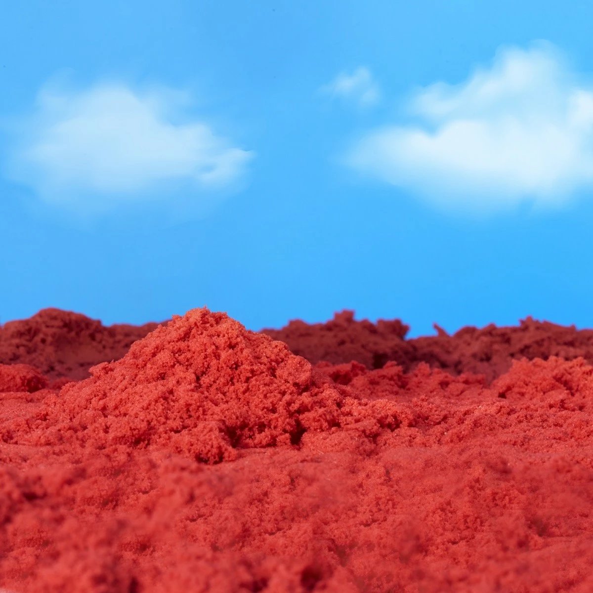 Set lodrash me rërë kinetike Wonder Factory Never Dry Sand Trucks, MGA, ekskavator, plastik, e kuqe