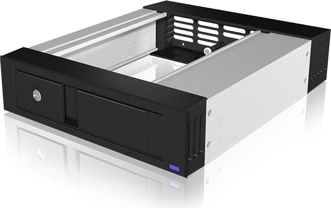 Kasë ICY BOX IB-158SK-B, 3.5" SATA, 5.25" bay, alumini, e zezë