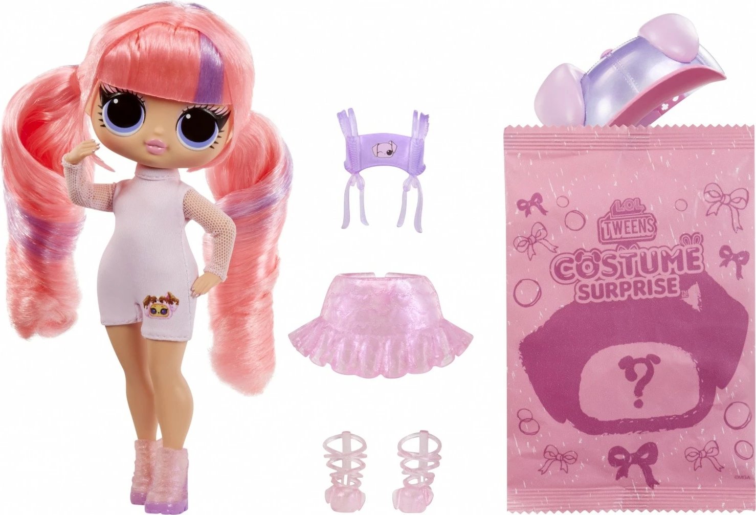 Kukull L.O.L. Surprise Tweens Costume, Emo Emma me kostum mace, set lodrash, Rozë