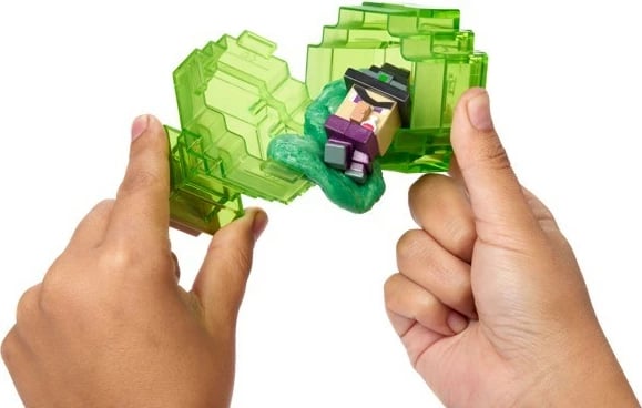 Figurinë aksioni Minecraft Mattel Mini Mode Potion Brewing Witch me enë potioni dhe grimca miksture, plastikë