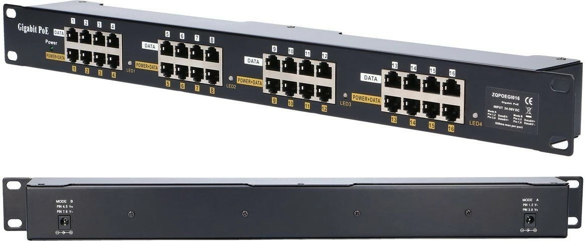 PoE Injector Extralink EX.2008, 16 porta Gigabit, i zi