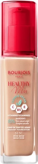 Fondatinë Bourjois Healthy Mix Clean Vegan Illuminating 52.5 Rose Beige 30ml