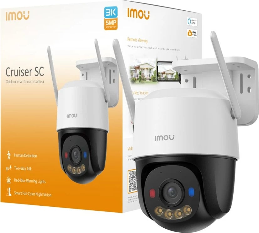 Kamerë sigurie IP imou Cruiser SC 3K, turret, 2880 x 1620, për brenda/jashtë, bardhë/zezë