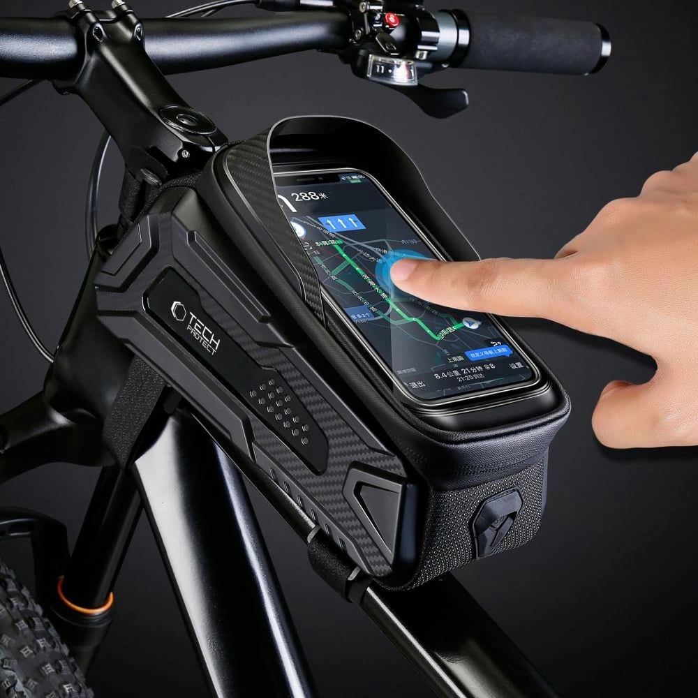 Çantë biçiklete Tech-Protect V2 me hapësirë për telefon, 1.2L, e zezë