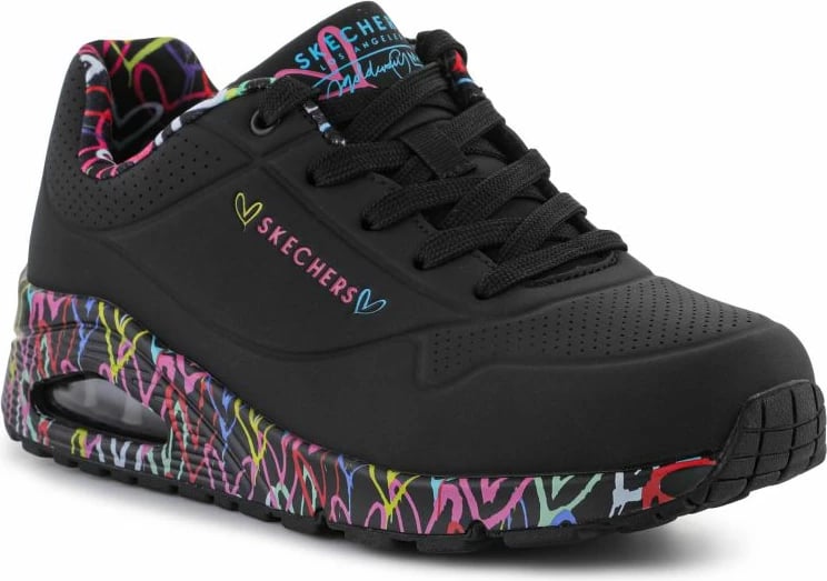 Atlete për femra Skechers, të zeza me ngjyra