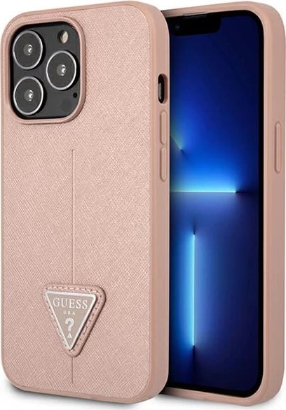 Mbështjellës Guess GUHCP13LPSATLP për iPhone 13/13 Pro 6.1", rozë