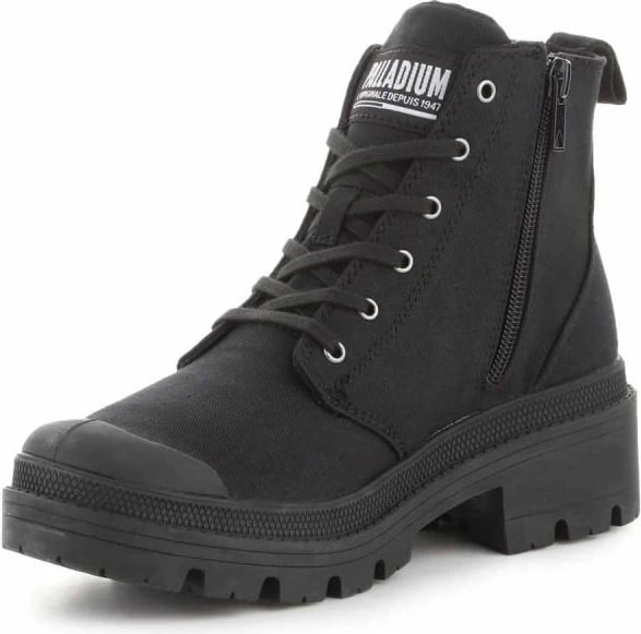 Këpucë Palladium Pallabase Twill për femra, të zeza