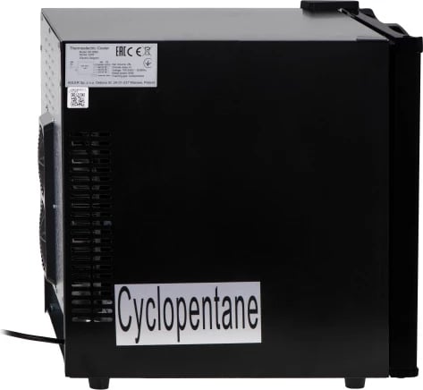 Mini frigorifer termoelektrik, Adler, AD 8089, 28 L, raft xhami, dritë LED, 100-240V, i zi