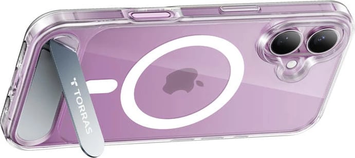 Mbështjellës Torras Pstand Series për iPhone 16 Plus, transparent