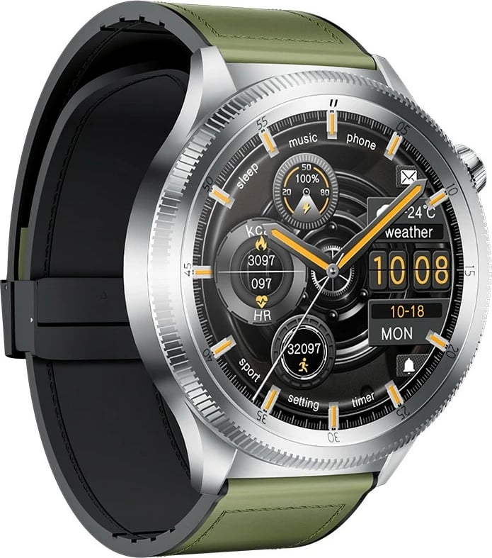 Smartwatch Kumi Gear GT3, 1.43", 300 mAh, Argjendtë
