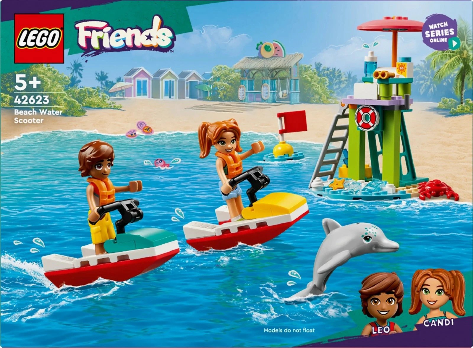 Set LEGO Friends 42623 Beach Water Scooter, 84 pjesë, për fëmijë