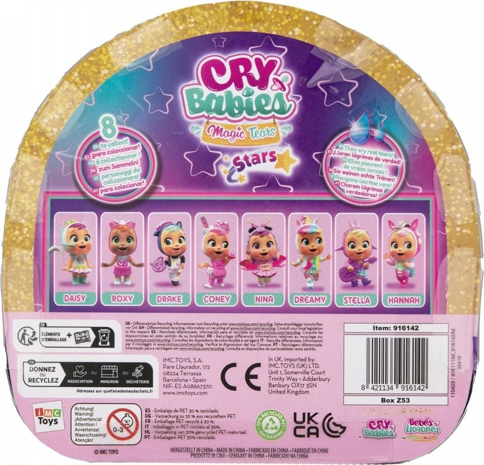 Kukull Cry Babies Magic Tears Di Stars Talent Dreamy, Tm Toys, IMC916142, plastikë, për vajza, shumëngjyrëshe