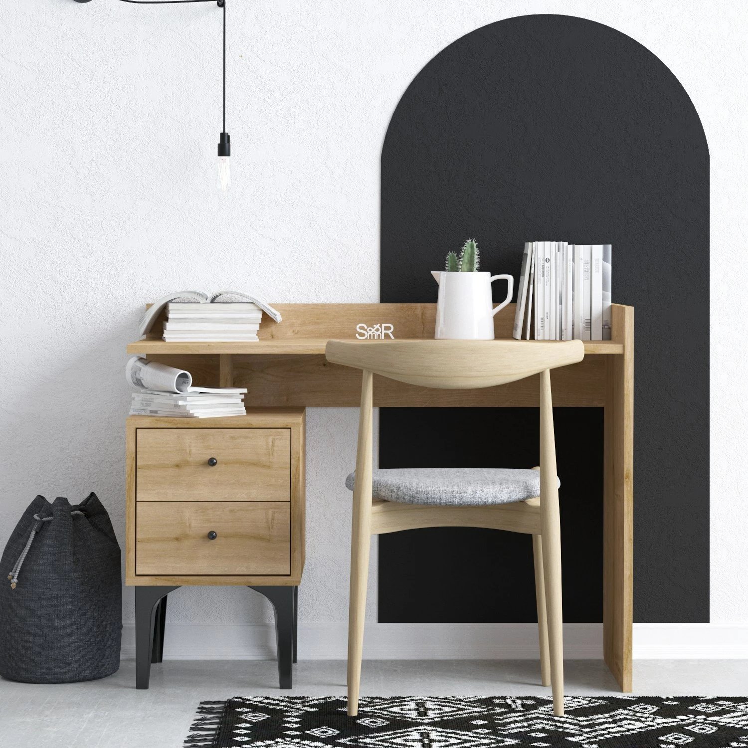 Tavolinë studimi Hanah Home, ngjyrë lisi, Dec0087