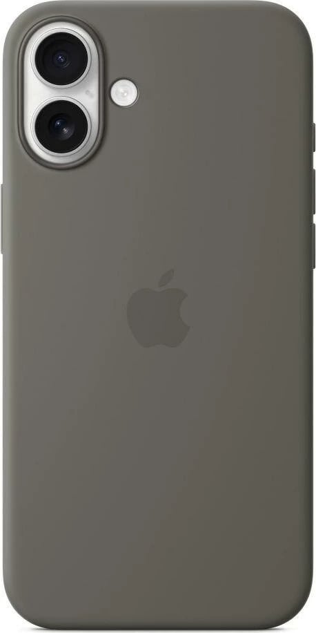 Apple iPhone 16 Plus Silicone Case with MagSafe, Stone Gray