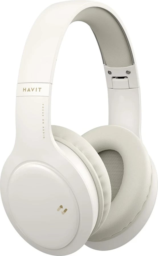 Kufje Havit H633BT, wireless, mbi vesh, Bezhë