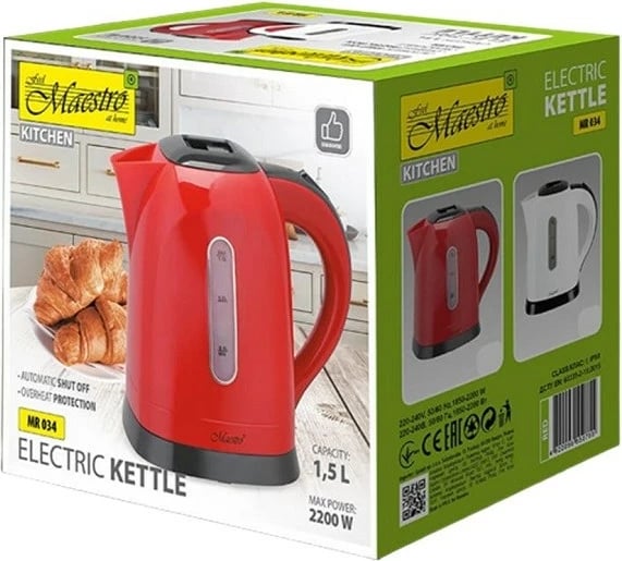 Vluese uji Maestro, 1.5L, 2200W, e kuqe 