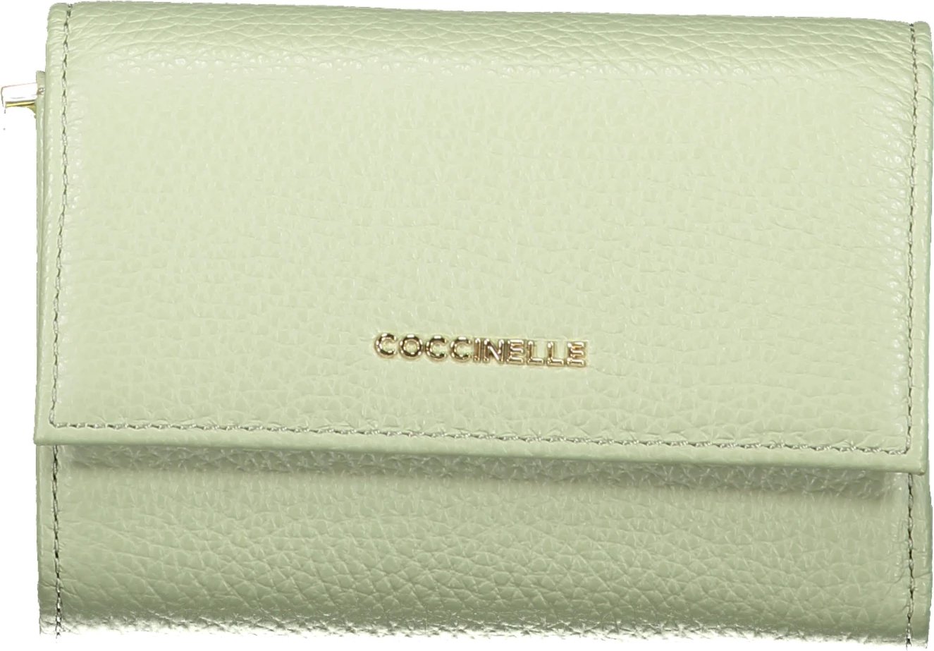 Portofol për femra COCCINELLE Metallic Soft Wallet, e gjelbër