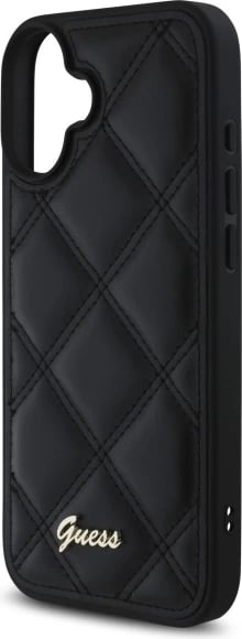 Mbështjellës Guess Quilted Metal për iPhone 16 Plus, 6.7", i zi