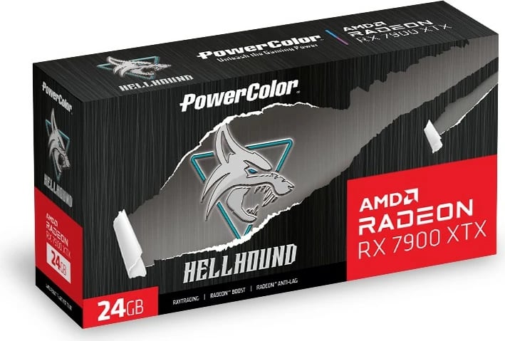 Kartelë grafike PowerColor RX 7900 XTX Hellhound 24GB GDDR6, PCI Express 4.0, e zezë