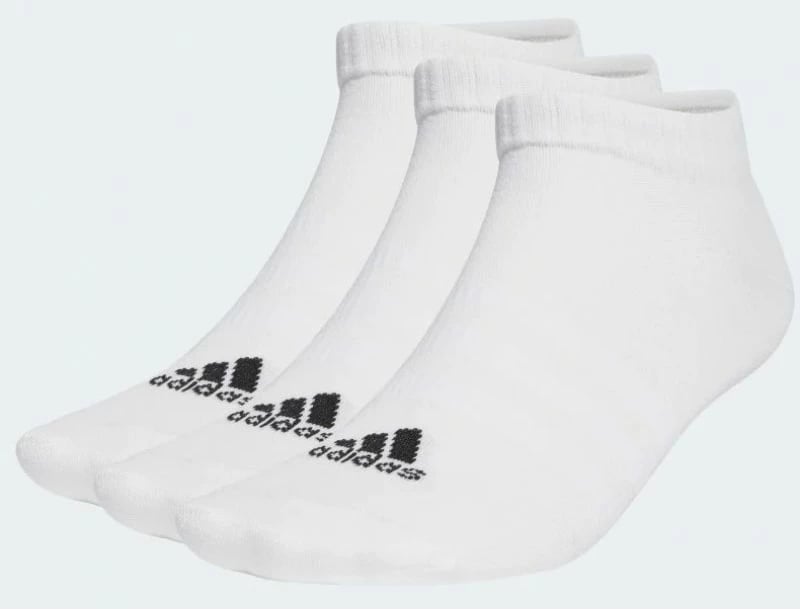 Çorape sportive të holla dhe të lehta adidas për meshkuj dhe femra, të bardha
