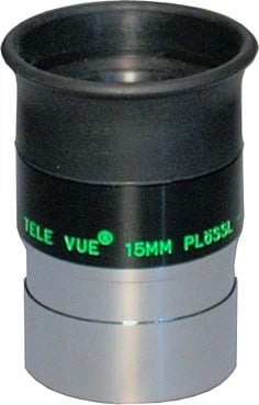 Okular për teleskop Tele Vue Plossl 15mm 1.25 inç, i zi