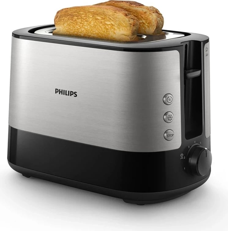 Tostier Philips Viva Collection HD2637/90, 2 feta, Inox/zi